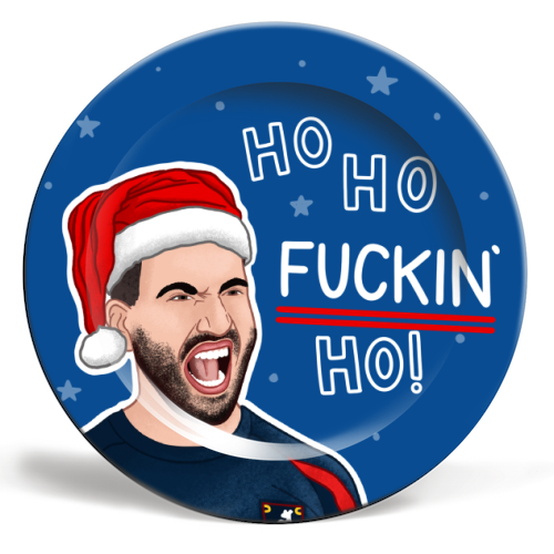 Ho Ho F*cking Ho - ceramic dinner plate by Loren Grosvenor
