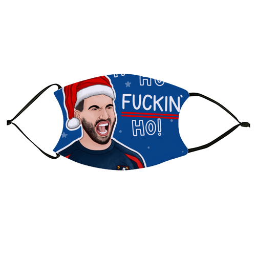 Ho Ho F*cking Ho - face cover mask by Loren Grosvenor