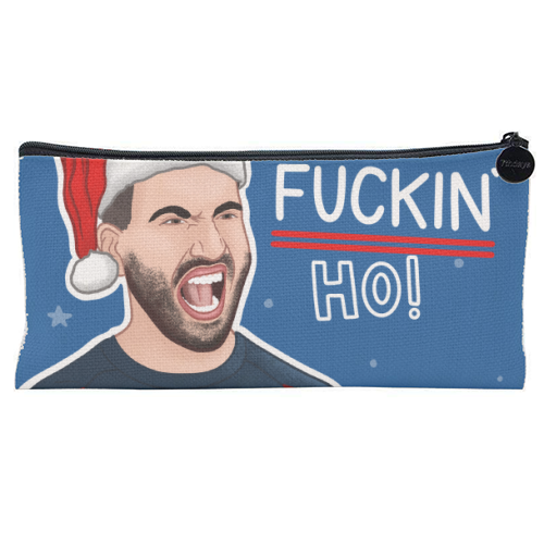 Ho Ho F*cking Ho - flat pencil case by Loren Grosvenor