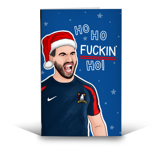 Ho Ho F*cking Ho - funny greeting card by Loren Grosvenor