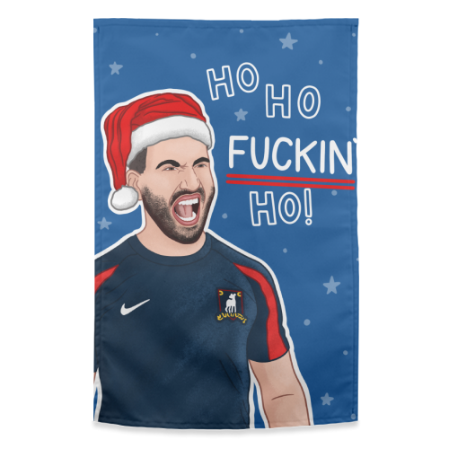 Ho Ho F*cking Ho - funny tea towel by Loren Grosvenor