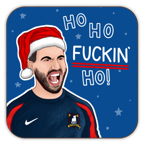 Ho Ho F*cking Ho - personalised beer coaster by Loren Grosvenor