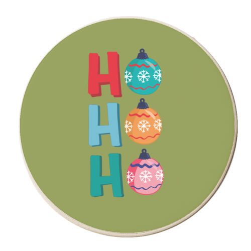 Ho Ho Ho Merry Christmas - personalised beer coaster by Laura Lonsdale