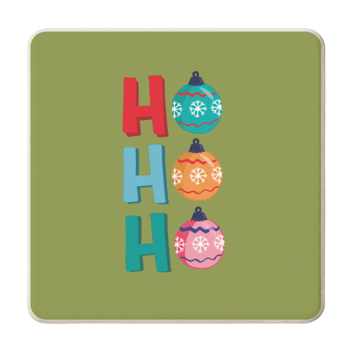 Ho Ho Ho Merry Christmas - personalised beer coaster by Laura Lonsdale