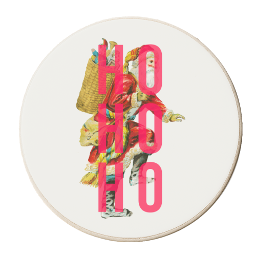 Ho Ho Ho - personalised beer coaster by The 13 Prints