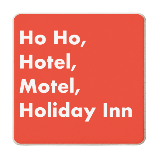 Ho Ho Hotel - personalised beer coaster by Card and Cake