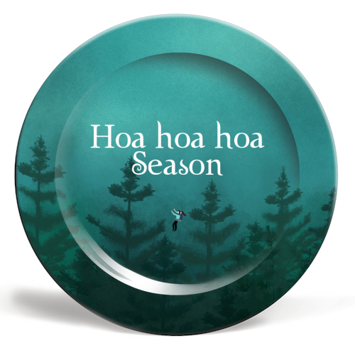 Hoa hoa hoa Season - ceramic dinner plate by The Queer Store