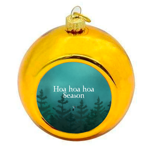Hoa hoa hoa Season - colourful christmas bauble by The Queer Store