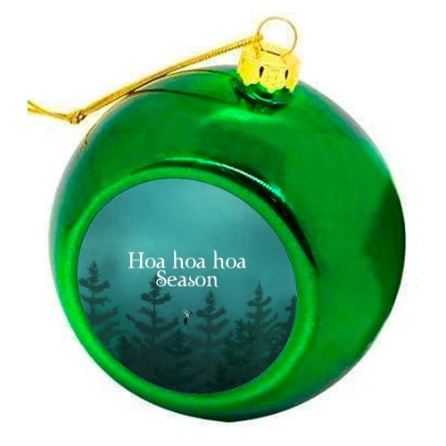 Hoa hoa hoa Season - colourful christmas bauble by The Queer Store