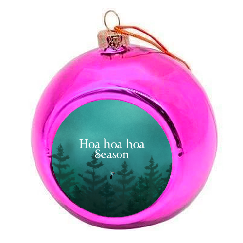 Hoa hoa hoa Season - colourful christmas bauble by The Queer Store