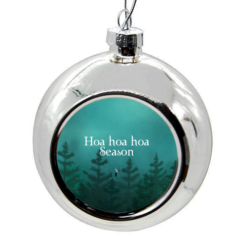 Hoa hoa hoa Season - colourful christmas bauble by The Queer Store
