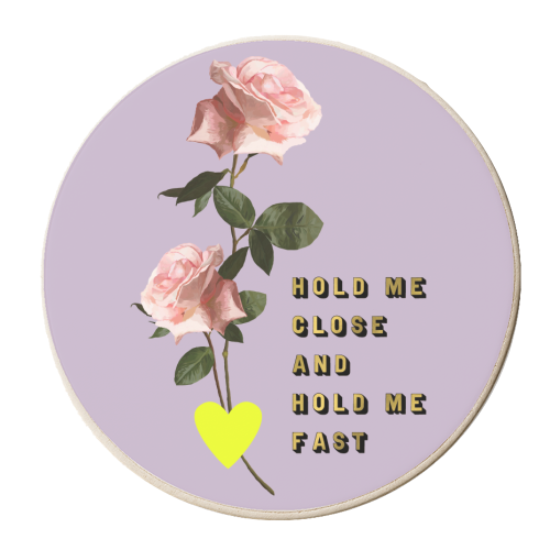 HOLD ME CLOSE ROSE - personalised beer coaster by PEARL & CLOVER