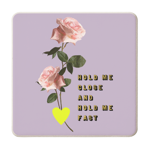 HOLD ME CLOSE ROSE - personalised beer coaster by PEARL & CLOVER