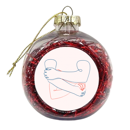 Hold Me Tight (coral version) - xmas bauble by Adam Regester