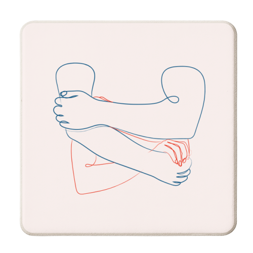 Hold Me Tight (coral version) - personalised beer coaster by Adam Regester