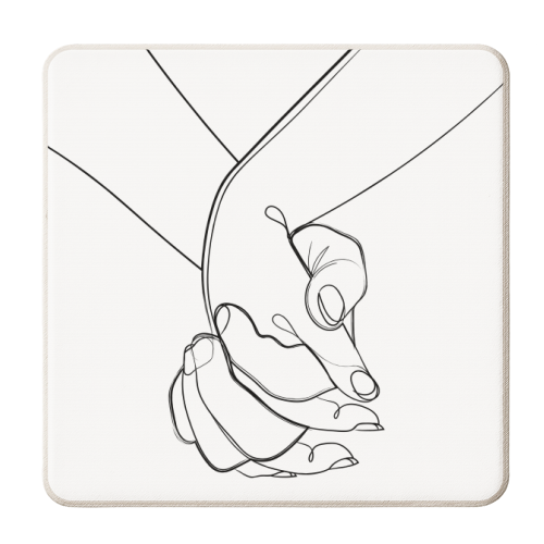 Holding on to you - personalised beer coaster by Adam Regester