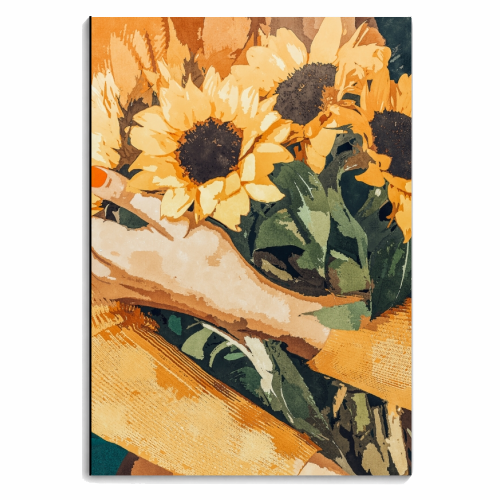 Holding Sunflowers - personalised A4, A5, A6 notebook by Uma Prabhakar Gokhale