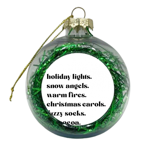 Holiday Feeling - xmas bauble by Pink and Pip