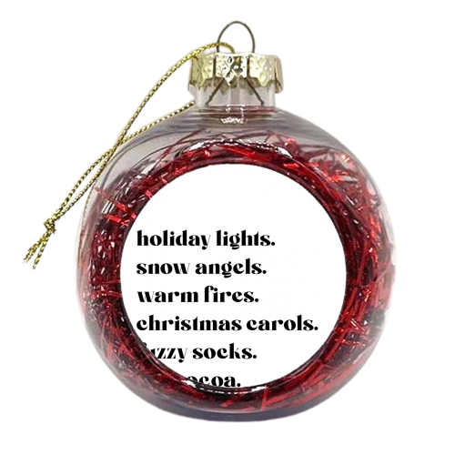Holiday Feeling - xmas bauble by Pink and Pip