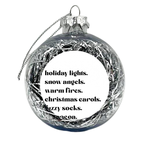 Holiday Feeling - xmas bauble by Pink and Pip