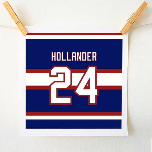 Hollander - Montreal Jersey Blue - A1 - A4 art print by The Girl Next Draw