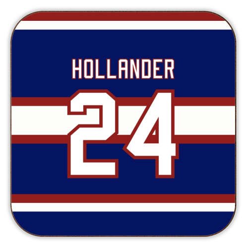 Hollander - Montreal Jersey Blue - personalised beer coaster by The Girl Next Draw