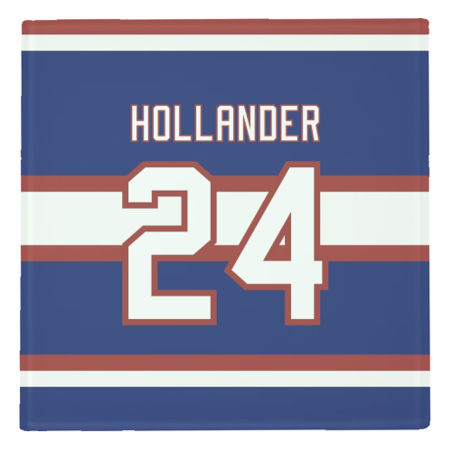 Hollander - Montreal Jersey Blue - personalised beer coaster by The Girl Next Draw