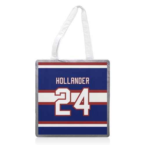 Hollander - Montreal Jersey Blue - printed canvas tote bag by The Girl Next Draw