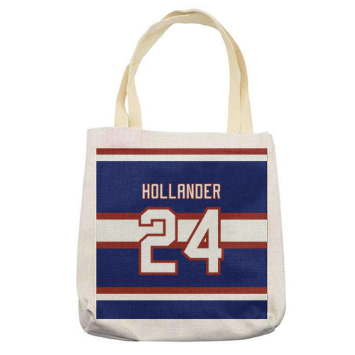 Hollander - Montreal Jersey Blue - printed canvas tote bag by The Girl Next Draw