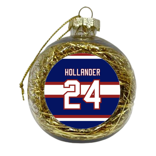 Hollander - Montreal Jersey Blue - xmas bauble by The Girl Next Draw