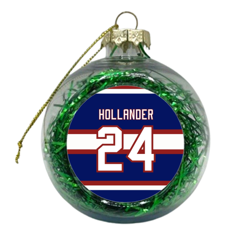 Hollander - Montreal Jersey Blue - xmas bauble by The Girl Next Draw