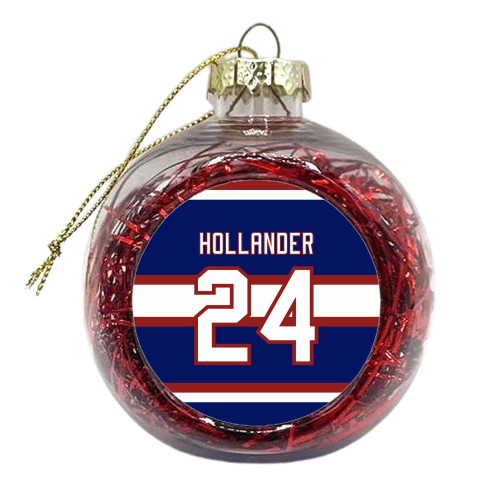 Hollander - Montreal Jersey Blue - xmas bauble by The Girl Next Draw