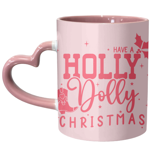 Holly Dolly Christmas - unique mug by Pink and Pip