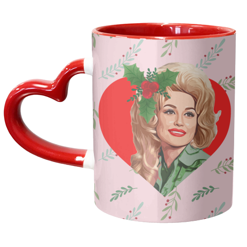 Holly Dolly - unique mug by DOLLY WOLFE