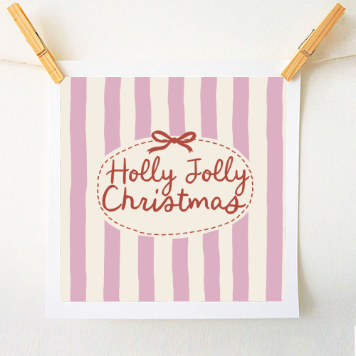 Holly Jolly Christmas - A1 - A4 art print by Giddy Kipper