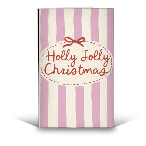 Holly Jolly Christmas - funny greeting card by Giddy Kipper