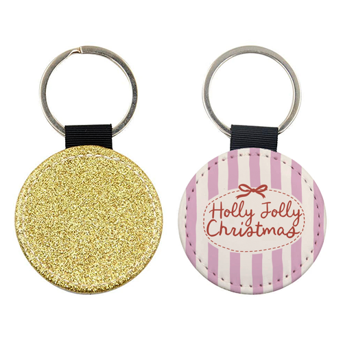 Holly Jolly Christmas - keyring by Giddy Kipper