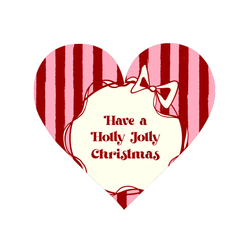 Holly Jolly Christmas Red Stripes Retro - Magnet by EZbie