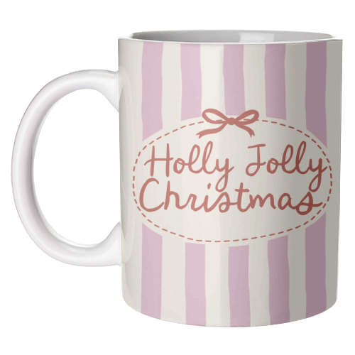 Holly Jolly Christmas - unique mug by Giddy Kipper