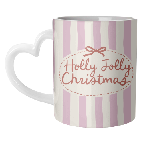 Holly Jolly Christmas - unique mug by Giddy Kipper