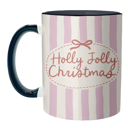 Holly Jolly Christmas - unique mug by Giddy Kipper