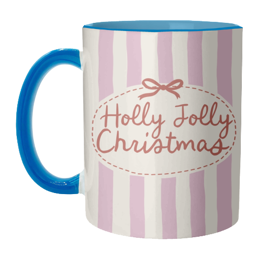 Holly Jolly Christmas - unique mug by Giddy Kipper