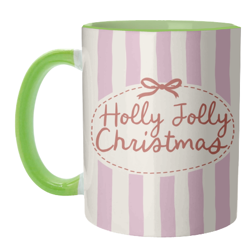 Holly Jolly Christmas - unique mug by Giddy Kipper