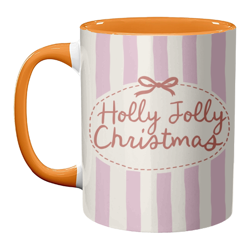 Holly Jolly Christmas - unique mug by Giddy Kipper