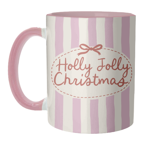 Holly Jolly Christmas - unique mug by Giddy Kipper