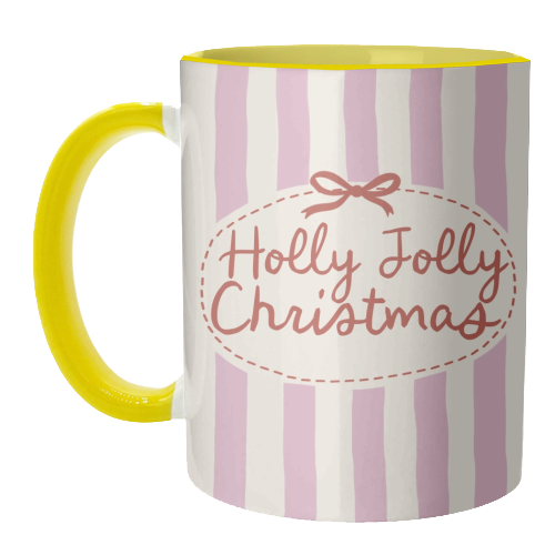 Holly Jolly Christmas - unique mug by Giddy Kipper