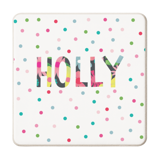 Holly - personalised beer coaster by The Boy and the Bear
