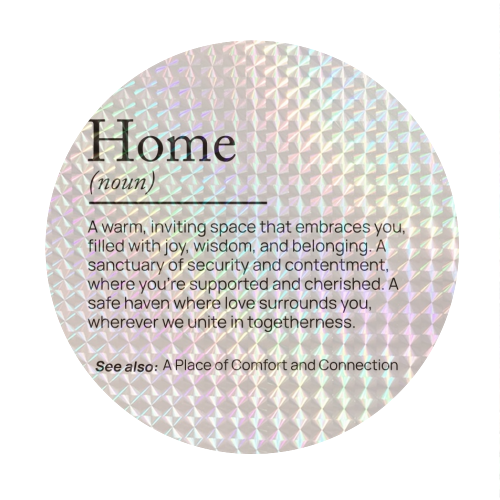 home definition Noun - Circle Sticker by skattia ilie