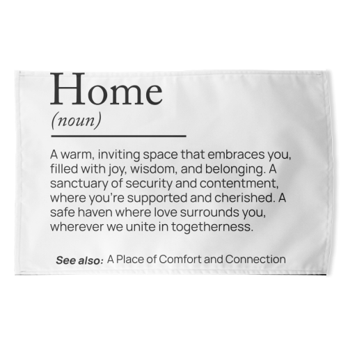 home definition Noun - funny tea towel by skattia ilie