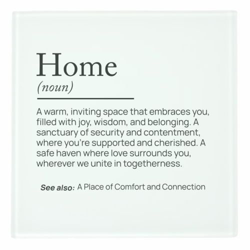 home definition Noun - personalised beer coaster by skattia ilie